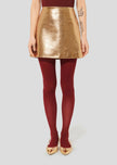 Josia Golden Leather Skirt