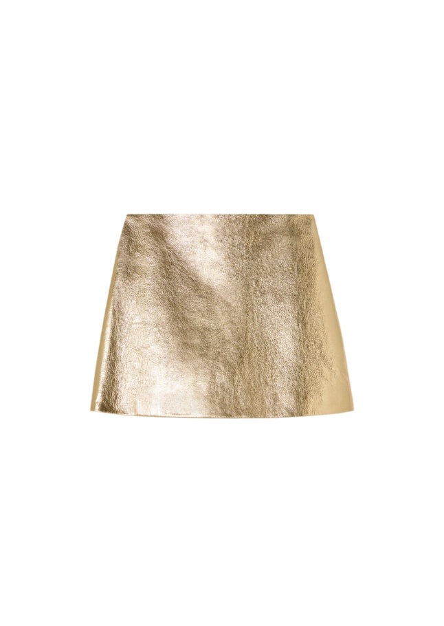 Josia Golden Leather Skirt