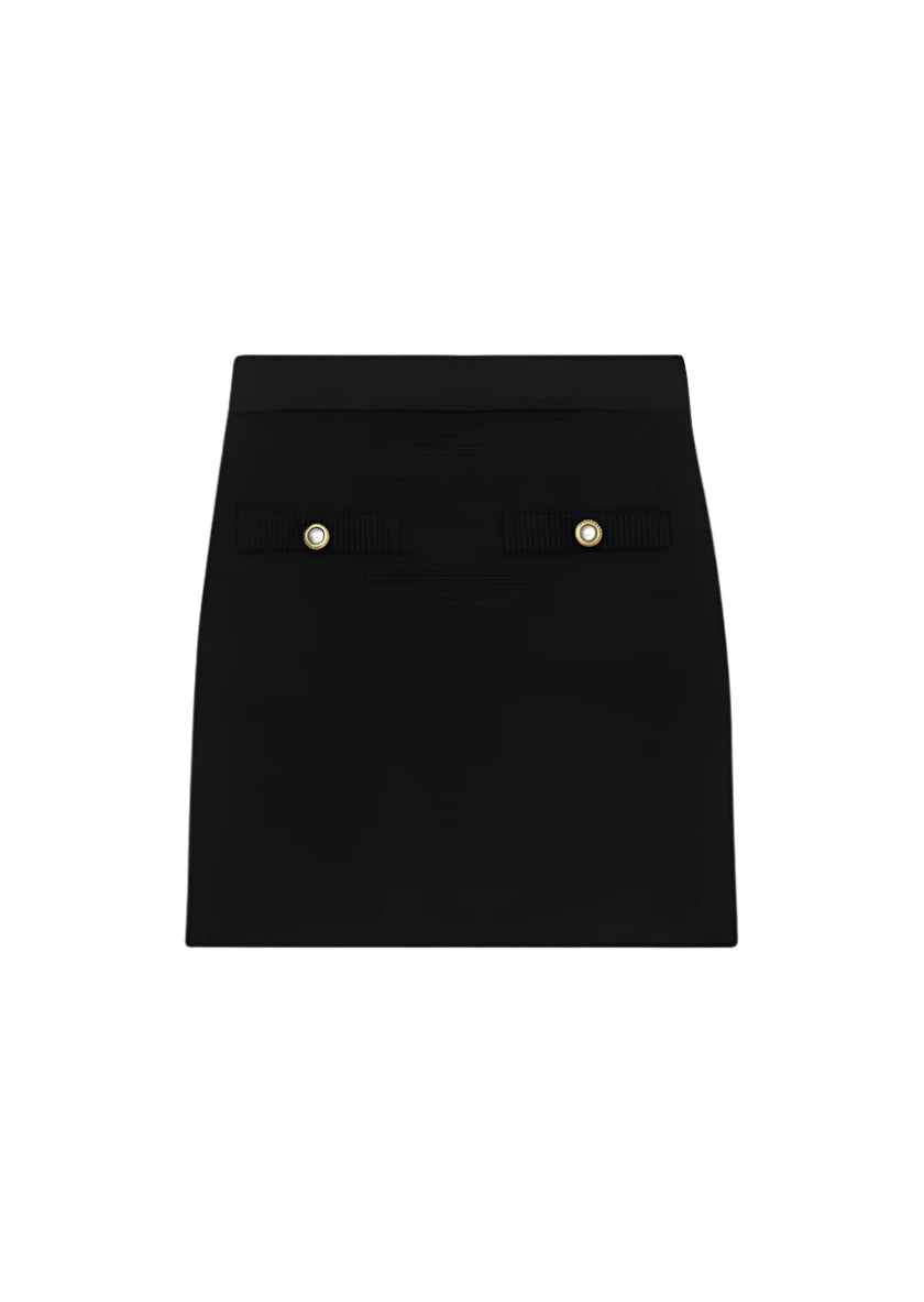 Jelka Black Knit Skirt