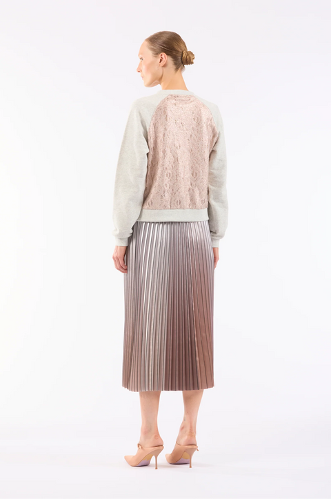 Demure Degrade Pleated Skirt