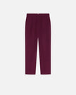 Elegant Technical Fabric Trousers- Grape Vine