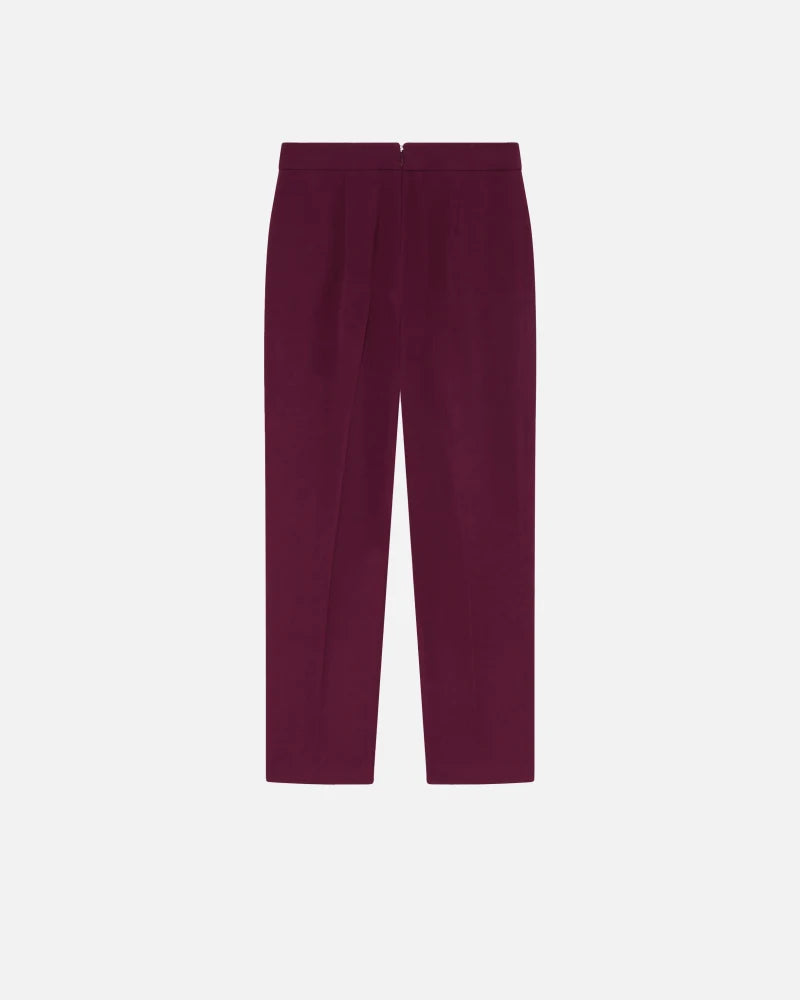 Elegant Technical Fabric Trousers- Grape Vine