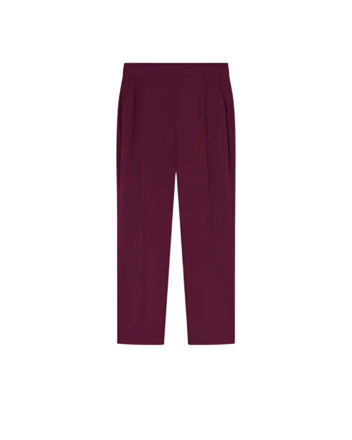 Elegant Technical Fabric Trousers- Grape Vine