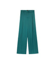 Green Tailored Satin Trousers