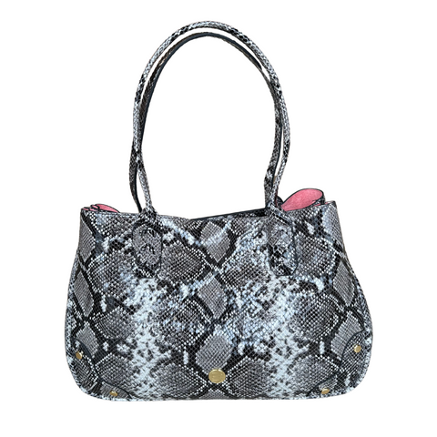 Tammy Tote- Tonal Grey Python