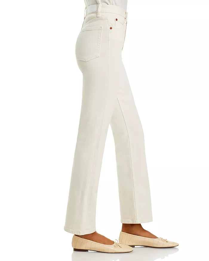 70s Crop Boot Cut Jeans- Vintage White