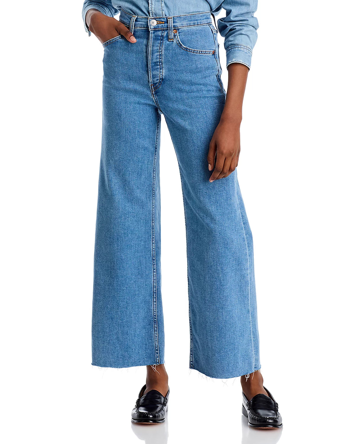 High Rise Wide Leg Crop Denim- Runyon