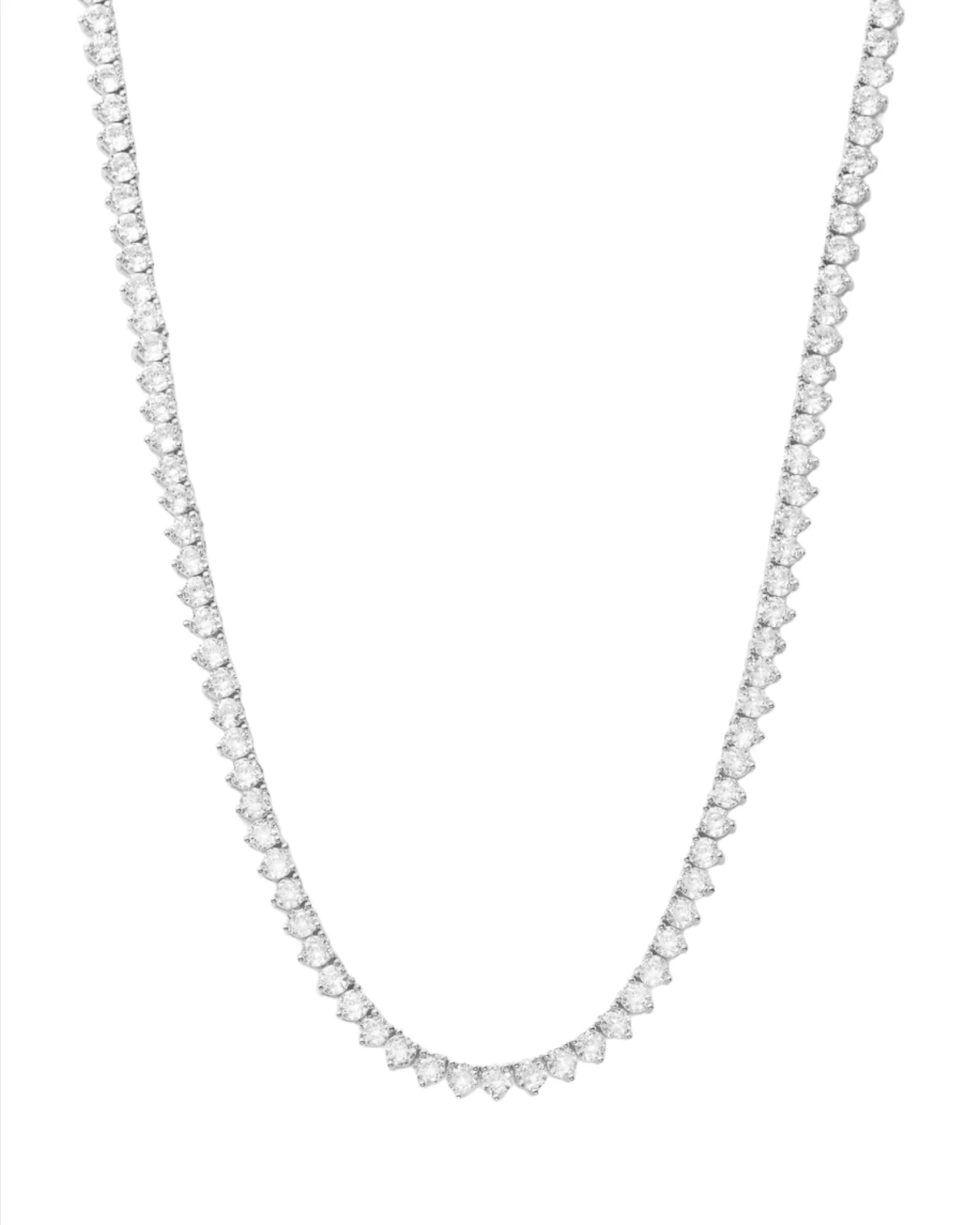 Silver Not Your Basic Tennis Necklace- 18