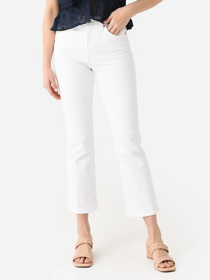 70's Crop Boot Cut Jeans- White