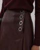 Flared Eco-Leather Skirt