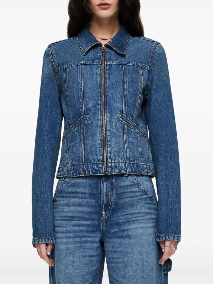 Slim Zip Denim Jacket