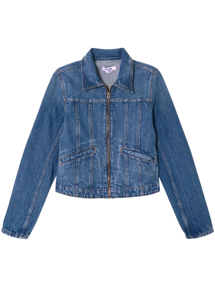 Slim Zip Denim Jacket