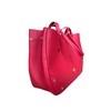 Tammy Tote- Solid Red Pebble Leather