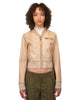 Collins Taupe Stonewash Leather Jacket