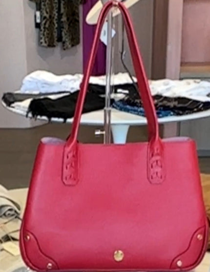 Pre Order Now: Tammy Tote- Solid Red Pebble Leather