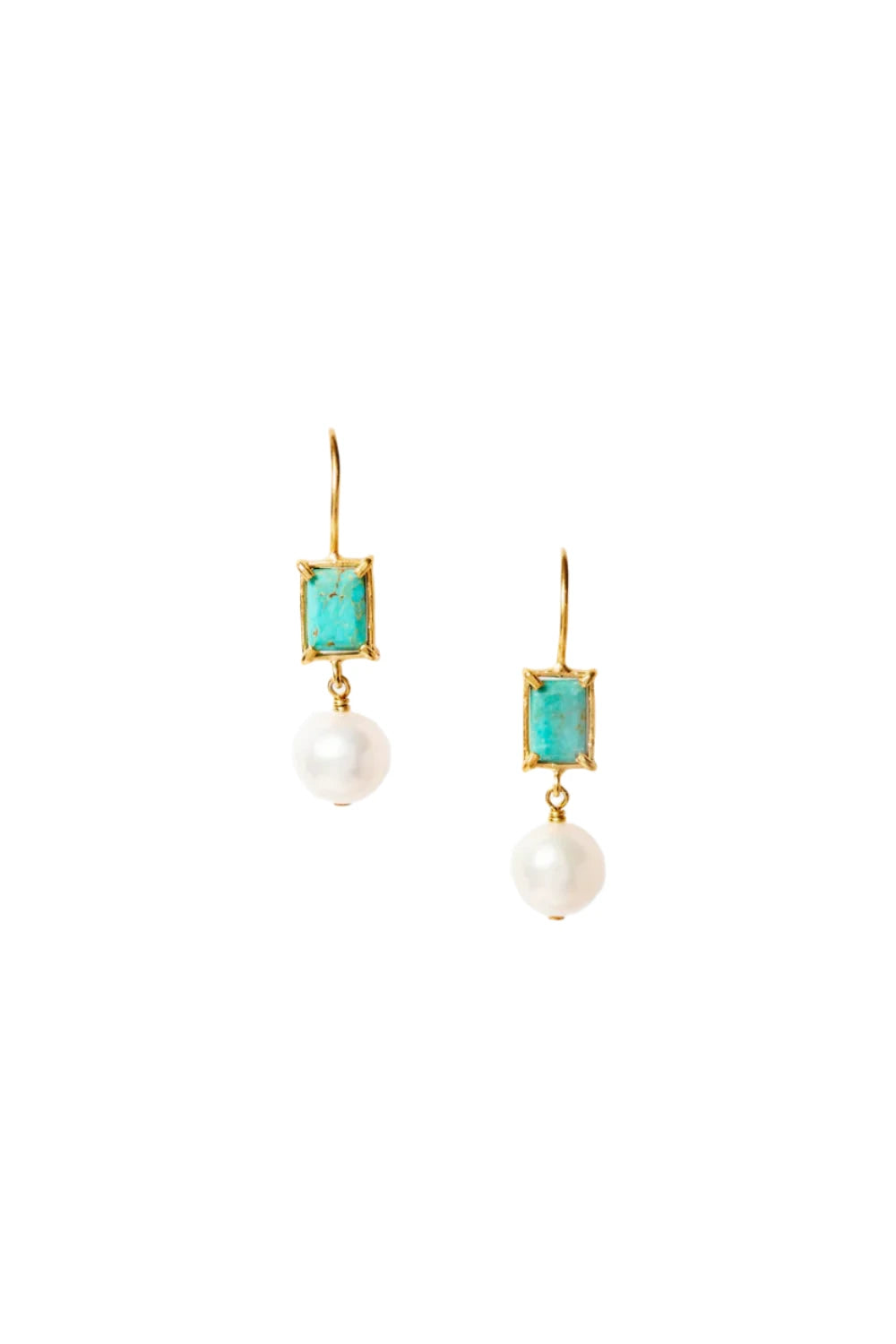 Bordeaux Pearl Turquoise Earrings