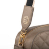 Jackie Camera Bag- Taupe Quilted Pebble Leather