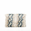 Bella Clutch- Blue Multi Python