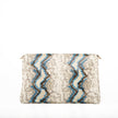 Bella Clutch- Blue Multi Python