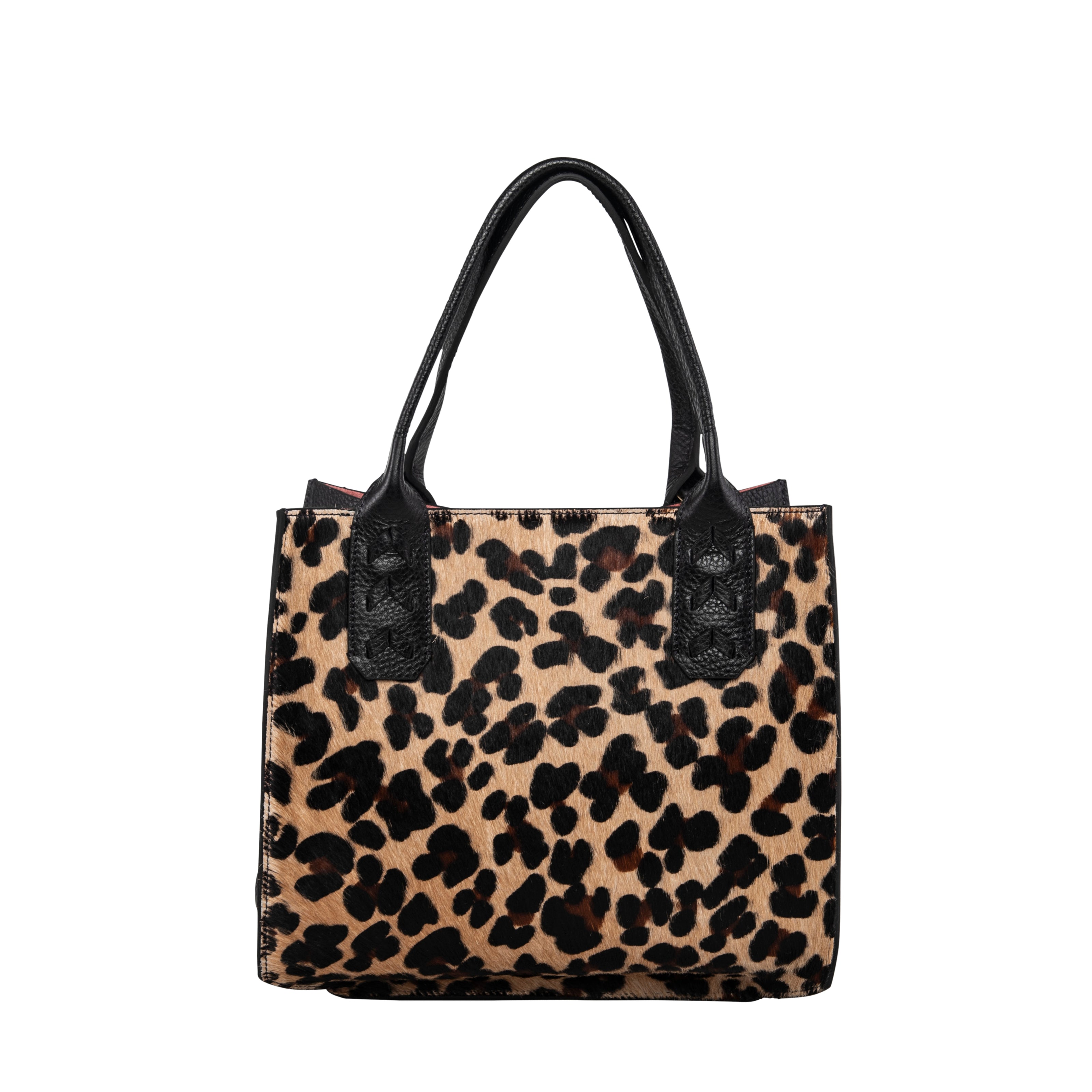 Mauney Satchel Bag-  Cheetah Haircalf