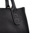 Mauney Satchel Bag- Black Solid Pebble