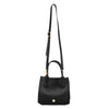 Mauney Satchel Bag- Black Solid Pebble