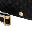 Jackie Camera Bag- Black Quilted Pebble Leather