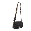 Jackie Camera Bag- Black Quilted Pebble Leather