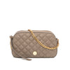 Jackie Camera Bag- Taupe Quilted Pebble Leather