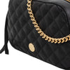 Jackie Camera Bag- Black Quilted Pebble Leather