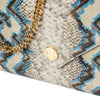 Bella Clutch- Blue Multi Python