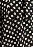 Black & White Polka Dot Bow Blouse