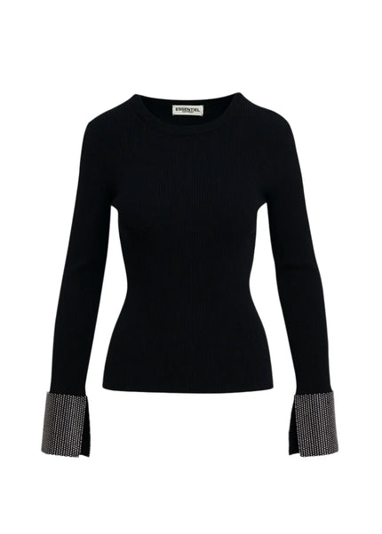 Gomi Embellished Ribbed Sweater