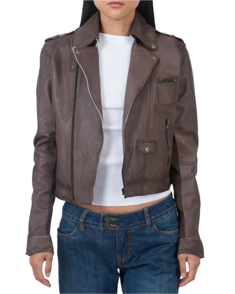 Piper Patina Bark Leather Jacket