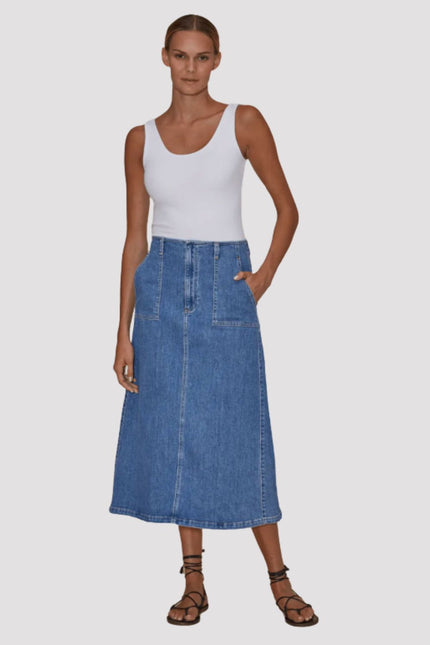 Jocelyn Denim Skirt- Desert