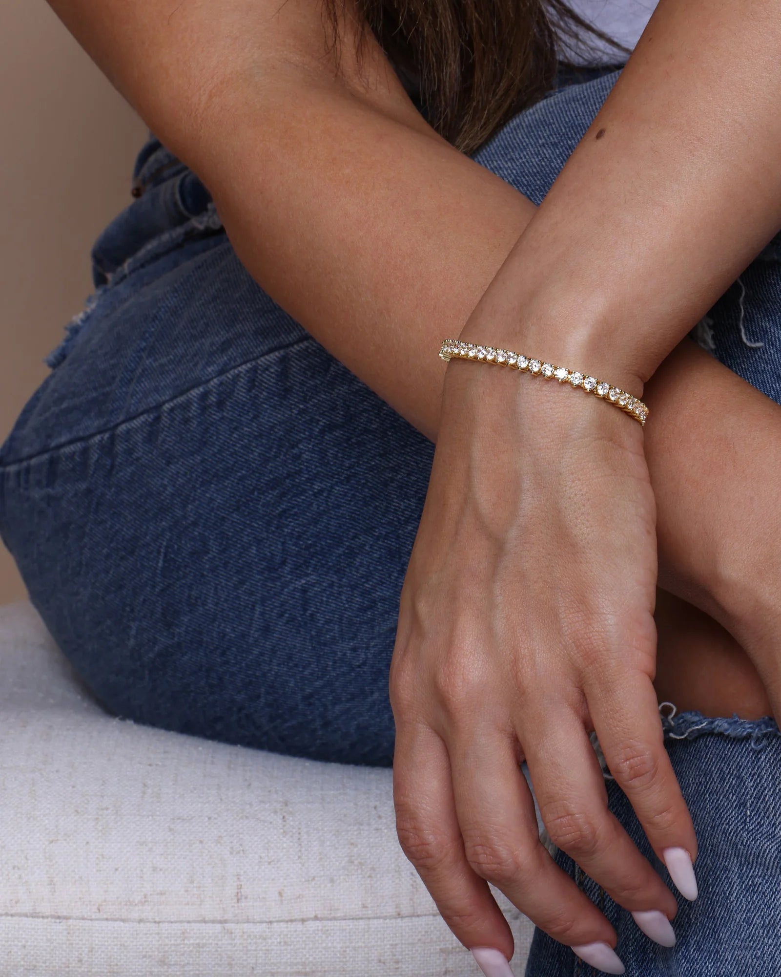 Gold Not Your Basic Tennis Bracelet