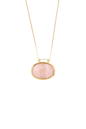 Pink Opal Pendant Necklace