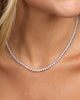 Silver Not Your Basic Tennis Necklace- 16