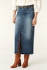 Math Denim Midi Skirt