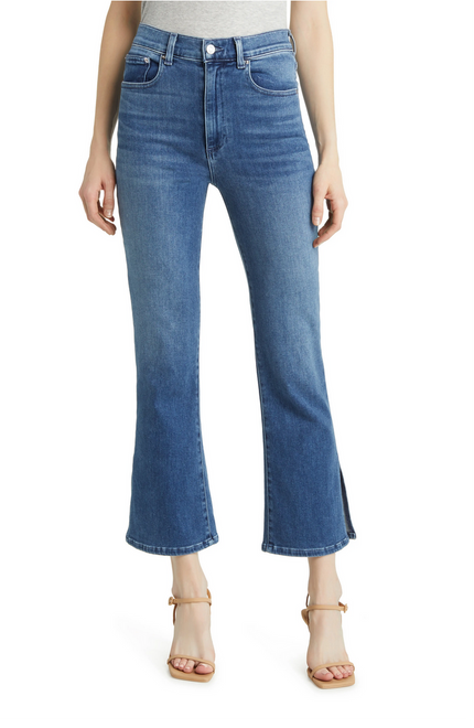 Stella Crop Flare Split Hem Jeans- California Soul