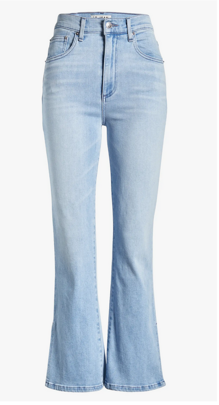 Stella Crop Flare Split Hem Jeans- Ice Breaker