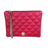 Pre Order Now: Gigi Zip Pouch- Red Solid Pebble Quilted Leather