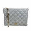 Pre Order Now: Gigi Zip Pouch- Taupe Solid Pebble Quilted Leather