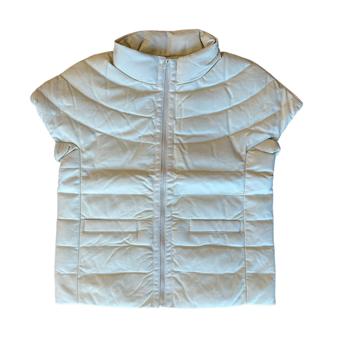 Palm Beach Puffer- White Leather