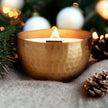 Juniper & Balsam Fir-Solid Brass Candle