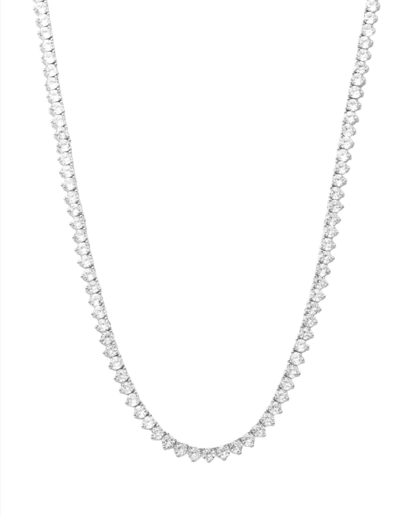 Silver Not Your Basic Tennis Necklace- 16