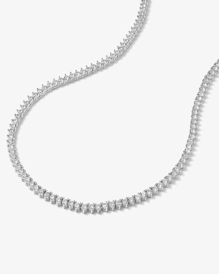 Silver Not Your Basic Tennis Necklace- 16