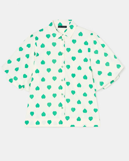 Calypso Green Heart Blouse